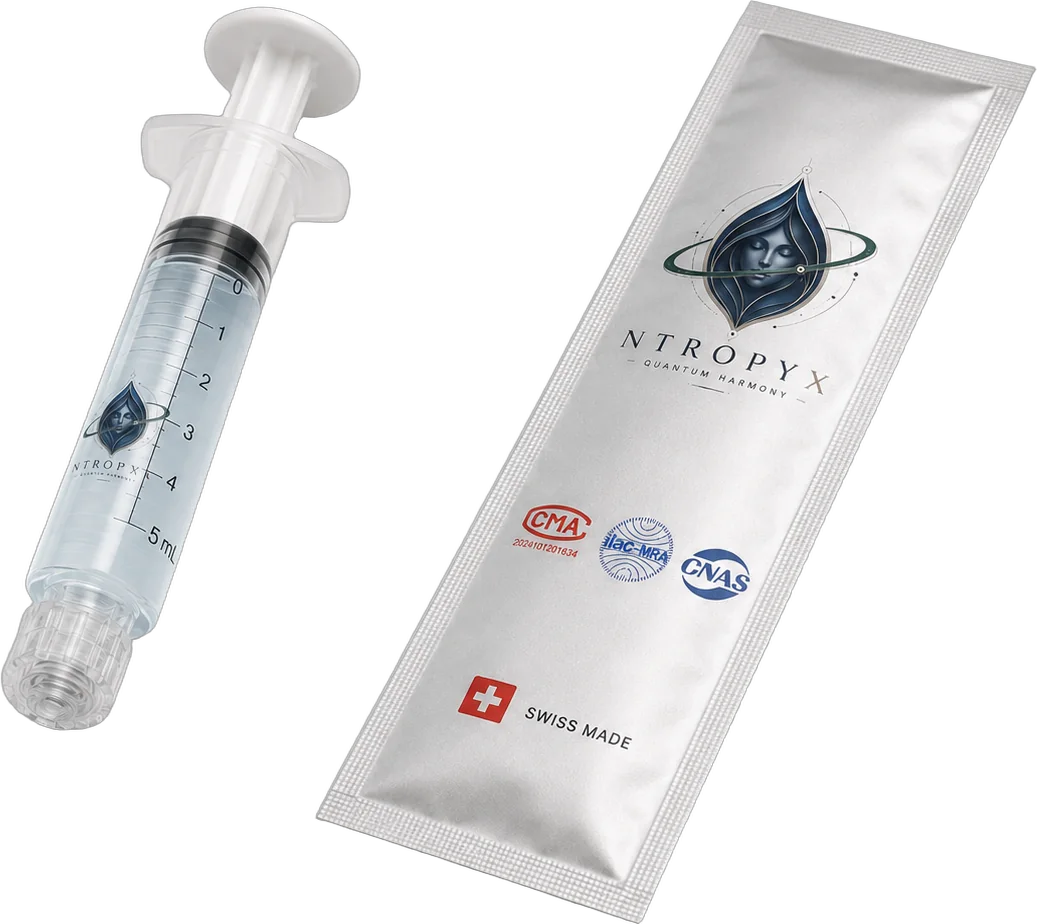 The One Dose syringe, graduated to 5 mL, and its sachet
