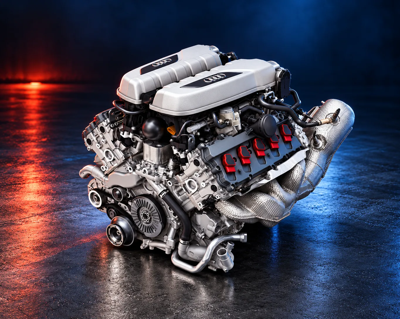 V10 engine in chiaroscuro